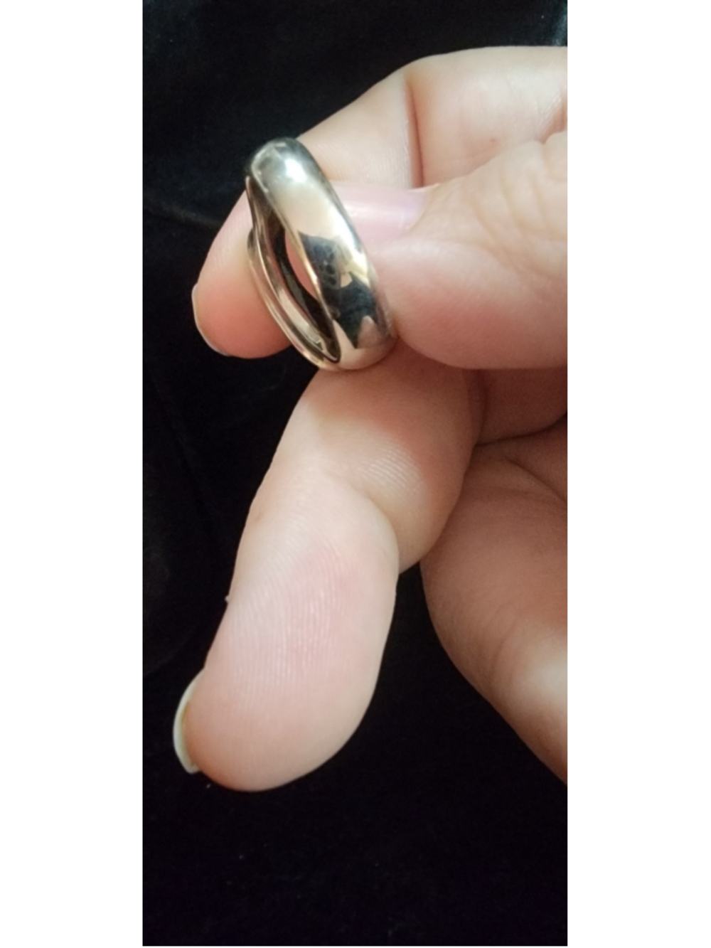 Vtg Sterling Silver Black Faceted Glass Statement Ring Modernist Size 7 Tested - Picture 4 of 8